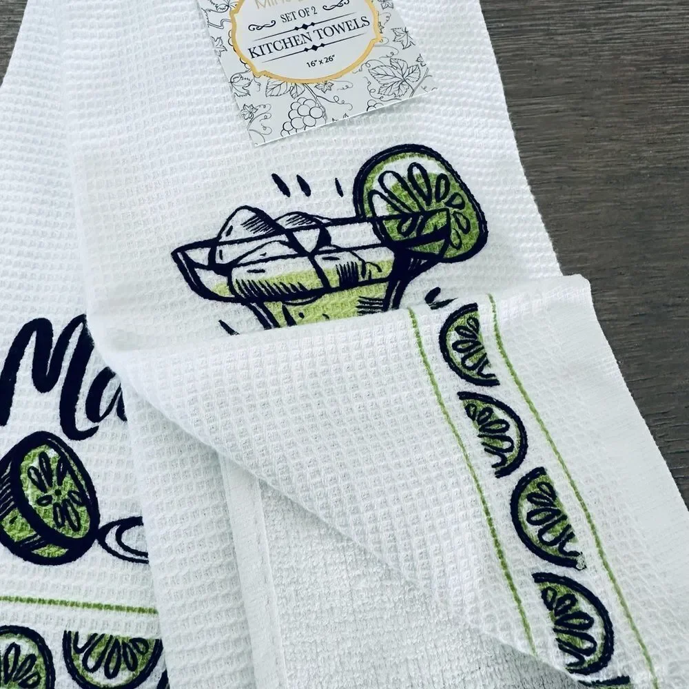 Margarita Cocktail Kitchen Dish Towels Set